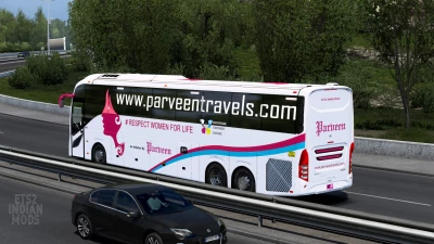 Indian Parveen Travels Skin Pack for DBMX Volvo 9800 UK v1.0
