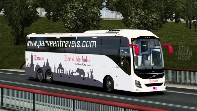 Indian Parveen Travels Skin Pack for DBMX Volvo 9800 UK v1.0