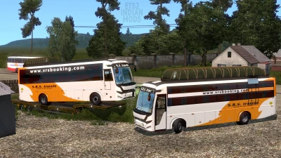 Indian SRS Travels Skin Pack for JK Vega Sleeper Bus Mod v1.0