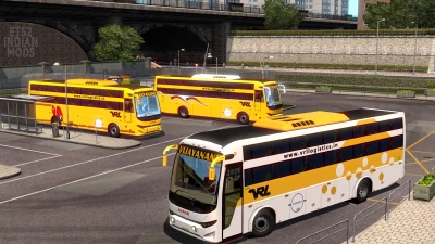 Indian VRL Logistics Skin Pack for JK Vega Sleeper Bus Mod v1.0