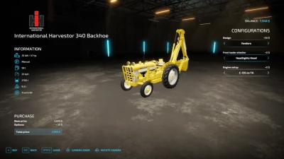 International Harvester 340 Utility Backhoe v1.0.0.0