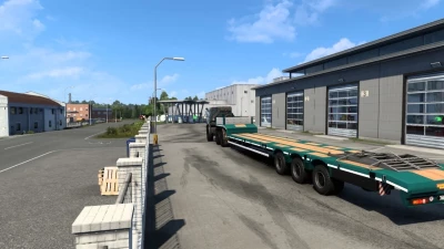 KAMAZ 65225 + low bed trailer 1.45