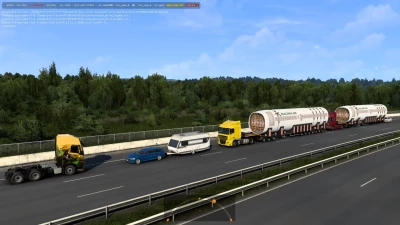 Oversized Trailer Fuselage Airbus A319 in Traffic ETS2 1.45
