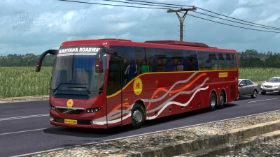 Indian HR (Haryana Roadways) Skin Pack for Volvo B11r by BMI Premium v1.0