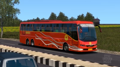 Indian HR (Haryana Roadways) Skin Pack for Volvo B11r by BMI Premium v1.0