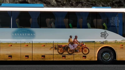 Indian RSRTC (Rajasthan) Skin Pack for Volvo B11r by BMI Premium v1.0