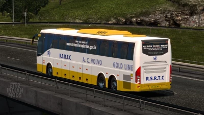 Indian RSRTC (Rajasthan) Skin Pack for Volvo B11r by BMI Premium v1.0