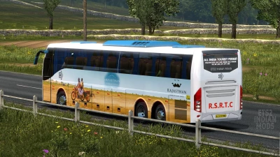 Indian RSRTC (Rajasthan) Skin Pack for Volvo B11r by BMI Premium v1.0