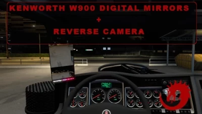 Kenworth W900 Digital Mirrors + Reverse camera v1.45