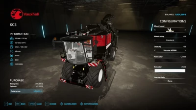 Vauxhall KC3 Sugar Beet/Potato Harvester with Large Headers V3.4.4.7