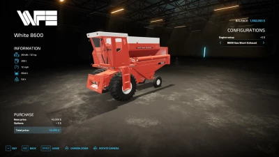 White 8600 Combine v1.0.0.0