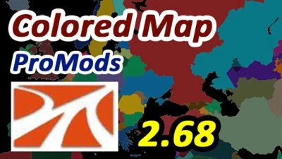 Colored background map for ProMods 2.68 + Zoom Crash Fix Patch 1.49