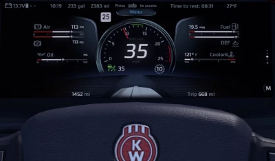 Kenworth T680 2022 Custom Dashboard v1.0 1.49