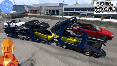 LOHR CAR TRANSPORT TRAILER ETS2 1.49.x