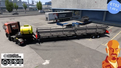 MIDWEST DURUS COMBINES HEADERS TRAILERS ETS2 1.49.x