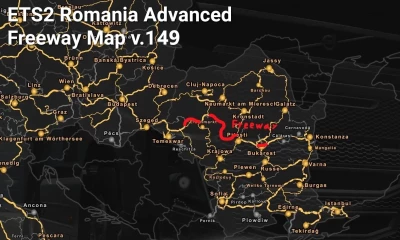 Romania Advanced Freeway Map v1.49