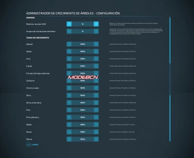 Tree Growth Manager VERSIÓN EN ESPAÑOL V1.1.1.0