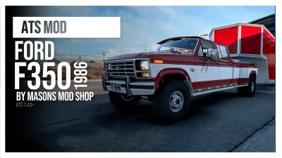 [ATS] Ford F350 1986 + Gooseneck Trailer v1.1 1.46.x