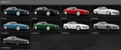 BMW 8 SERIES E31 (1989-'99) v1.0