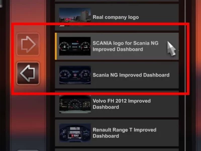 SCANIA logo for Scania NG Improved Dashboard v1.1