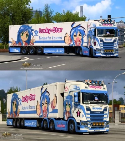 Scania S NG Konata Izumi – Lucky Star Combo Skin v1.0