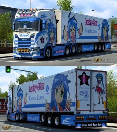 Scania S NG Konata Izumi – Lucky Star Combo Skin v1.0