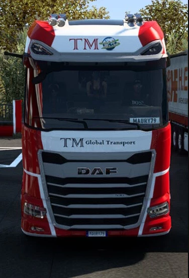 Skin cabin DAF XG+ new red TM global transport by maury79 1.47