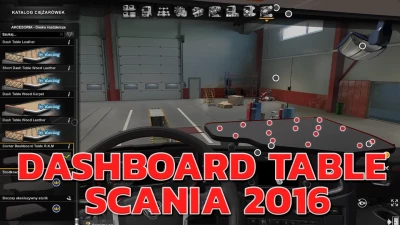 Dashboard Table Scania 2016 1.3