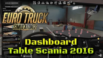 Dashboard Table Scania 2016 v1.3