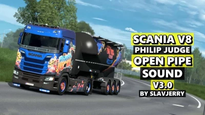 Scania V8 Philip Judge Open pipe sound v3.0