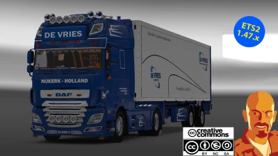 DAF XF 116 DEVRIES & TRAILER ETS2 1.47.x