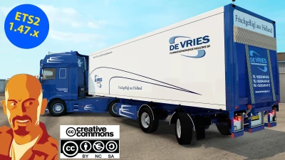DAF XF 116 DEVRIES & TRAILER ETS2 1.47.x