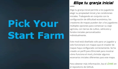 FS22 RDM StartFarmPicker españpl v1.0.0.1