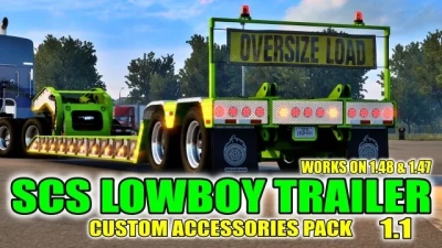 SCS Lowboy Trailer Accessories Pack Fix v1.48