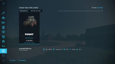Fendt 900 TMS Edit v1.0.0.0