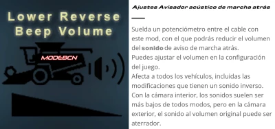 Lower Reverse Beep Vol VERSIÓN EN ESPAÑOL v1.0.0.3