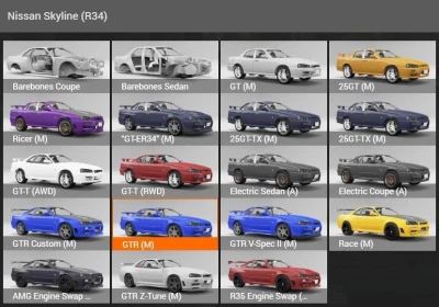 Nissan skyline R34 0.29.x