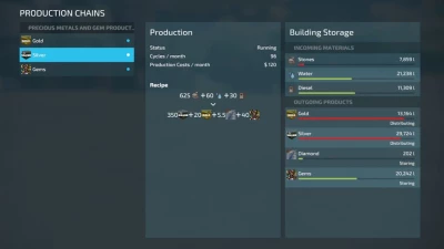 Precious Metals and Gem Production BETA v1.0.0.0