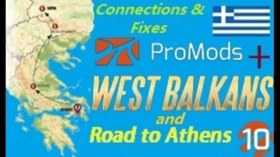 Road to Athens + ProMods 2.68 & West Balkans DLC Merge Connections and Fixes v1.0