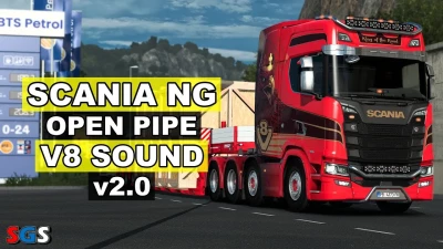 Scania NG open pipe V8 sound v2.0 1.49