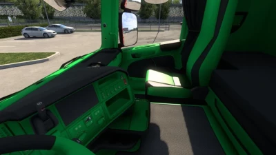 Scania R 2009 Black & Green Interior v1.0