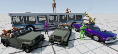 UNIVERSAL DUMMY/STUNTMAN DRIVER & PASSENGERS + LOADS v1.1