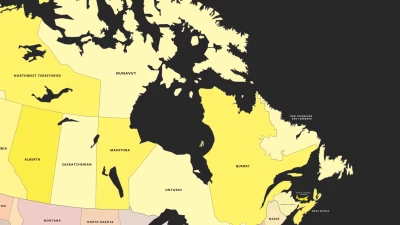 North America Background Map Colored v1.1