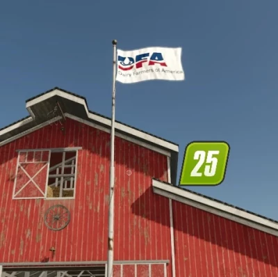 FS25 Dairy Farmer of America Flag v1.0.0.0
