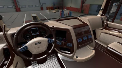 DAF XF 105 Beige Brown Interior v1.0