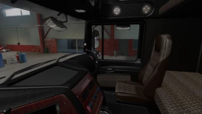 DAF XF 105 Black Brown Interior v1.0