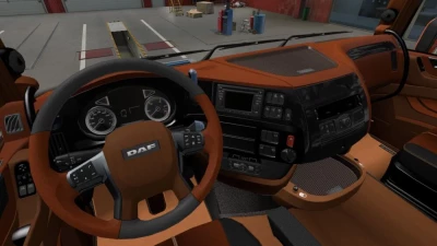 DAF XF Euro 6 Brown Black Interior v1.0