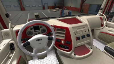 DAF XF105 White Red Interior v1.0