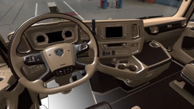 Scania 2016 S & R Beige Brown Interior v1.0