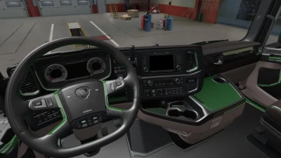 Scania 2016 S & R Black - Green Interior v1.0